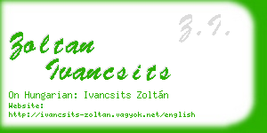 zoltan ivancsits business card